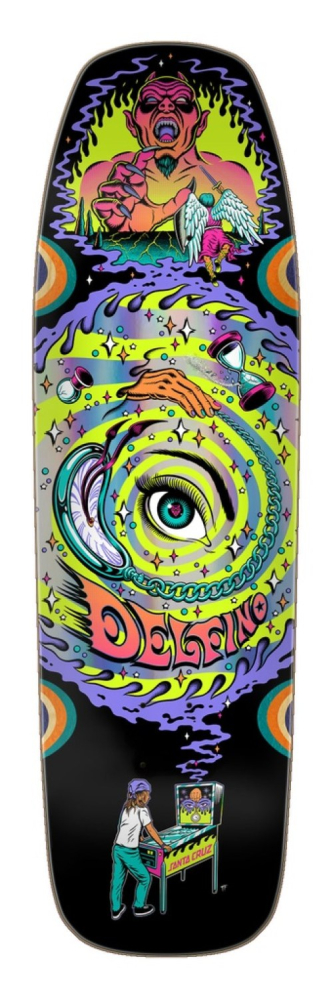 Delfino Pinball Vision Pro Shaped 9.14in X 31.50in Santa Cruz Decks