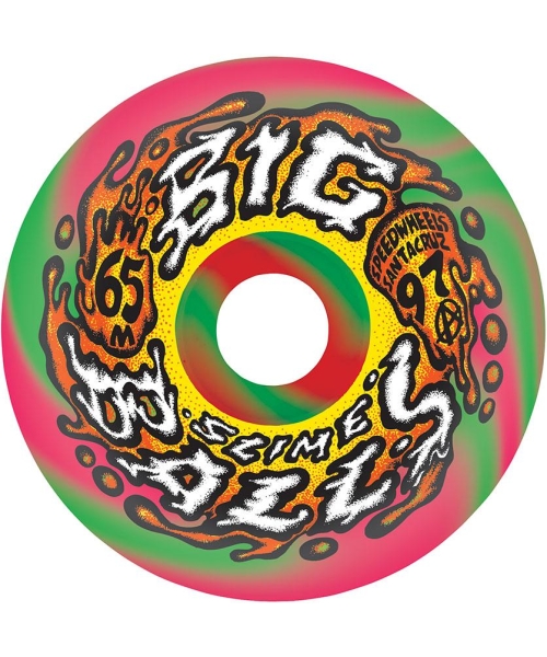 65mm Big Balls Pink/Green Swirl 97A Slime Balls Wheels