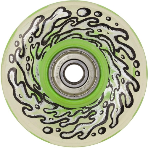 60MM LIGHT UPS W/GREEN LED AND BEARINGS OG SLIME 78A