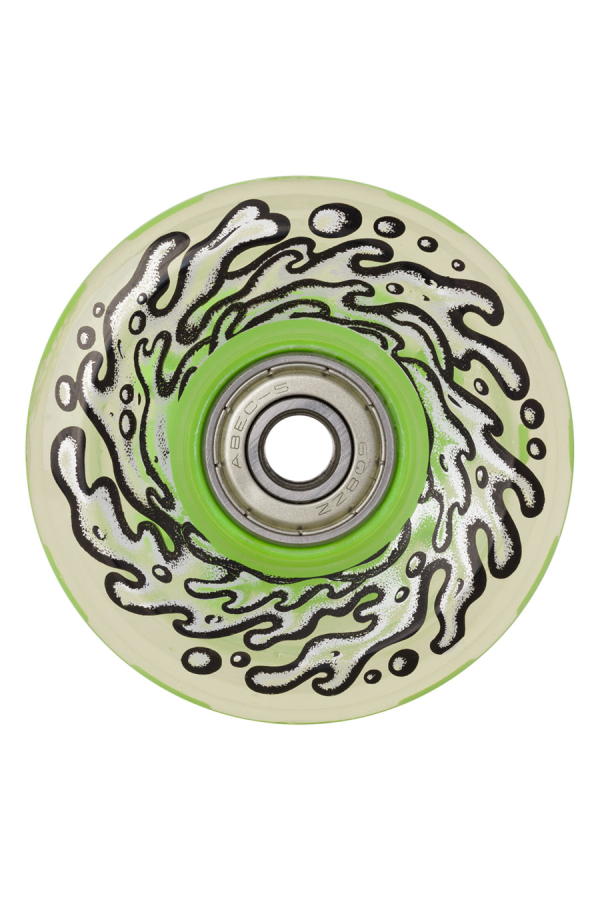 60MM LIGHT UPS W/GREEN LED AND BEARINGS OG SLIME 78A