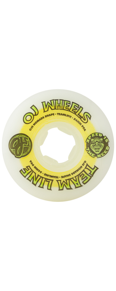 54MM TEAM LINE ORIGINAL WHITE YELLOW/GREEN HARDLINE 99A