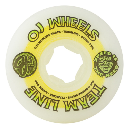 54mm Team Line Original White Yellow/Green Hardline 99A