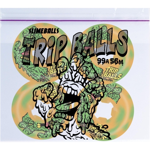56MM FACE MELTER TRIP BALLS GREEN ORANGE SWIRL 99A