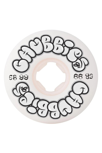 58mm Throw Ups Chubbies White 99a