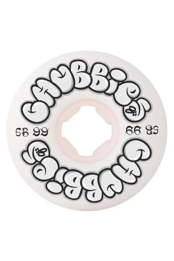 58mm Throw Ups Chubbies White 99a