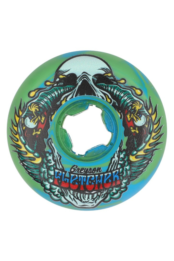 56mm Greyson Fletcher Guest Vomit Mini Green Blue Swirl 99a Slime Balls Wheels