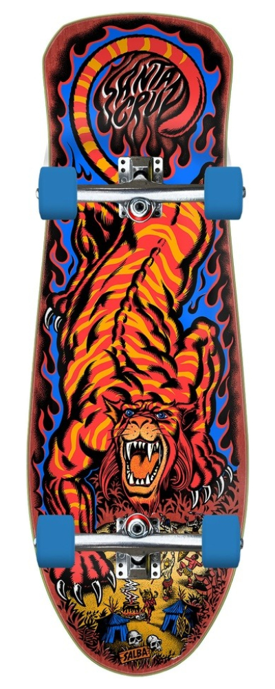 Salba Tiger 10.3in x 31.1in Shaped Cruzer Santa Cruz