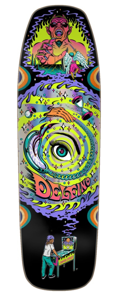 Delfino Pinball Vision Pro Shaped 9.14in X 31.50in Santa Cruz Decks