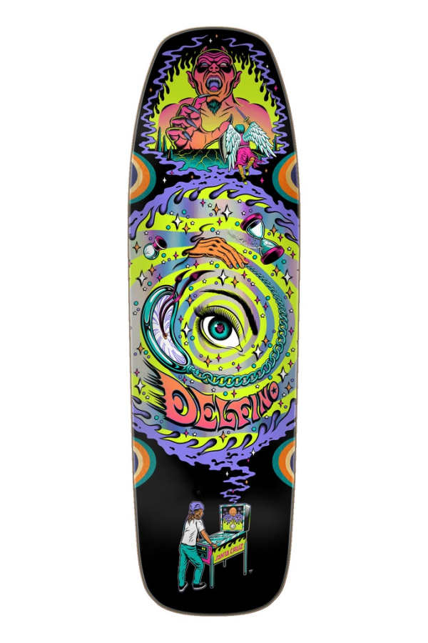 Delfino Pinball Vision Pro Shaped 9.14in X 31.50in Santa Cruz Decks
