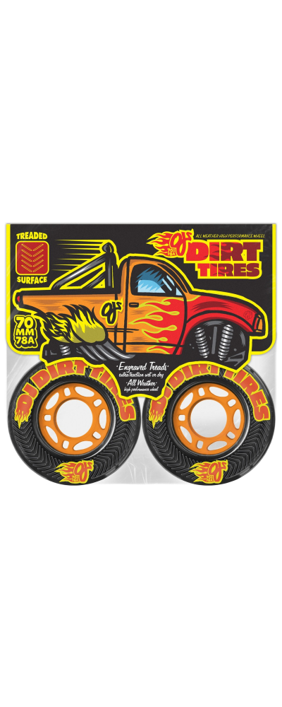 70mm Dirt Tires Thunder Juice Black 78a Oj Wheels