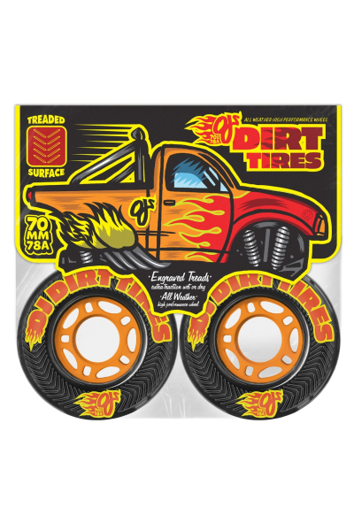 70mm Dirt Tires Thunder Juice Black 78a Oj Wheels