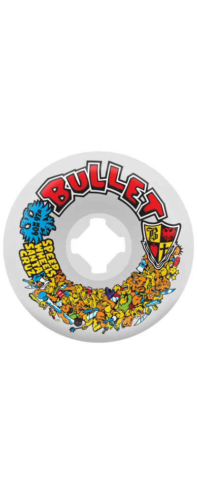60mm Bullet Riot Vomits White 97a Slime Balls Wheels