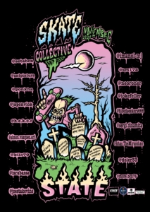 skate-collective-art-deck-POSTER-A2-expo-skateboardculture-skateart-stateart-barcelona-statebcn-state