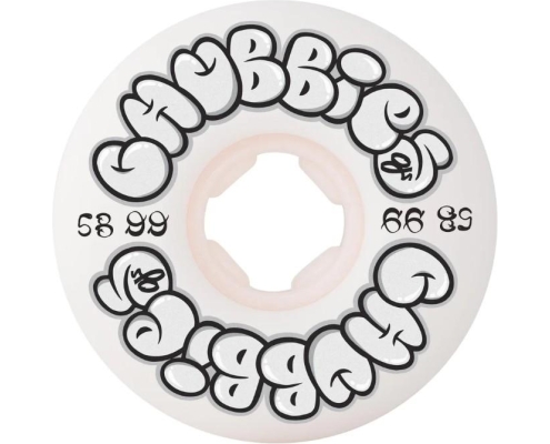 Ruedas de skate 58mm Throw Ups Chubbies White 99a