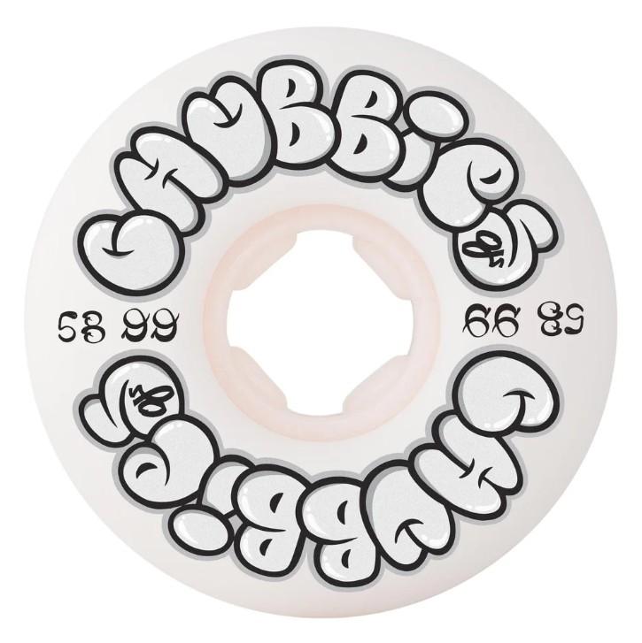 Ruedas de skate 58mm Throw Ups Chubbies White 99a