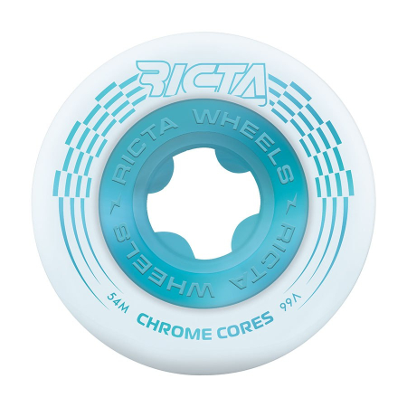 54mm Chrome Core White Teal 99A