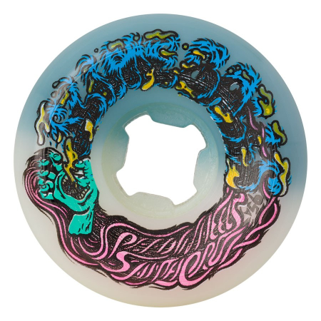54mm Hairballs 50-50 White Teal 95A