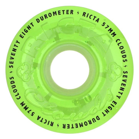 57mm Clouds Transparent Green GITD 78a Ricta Wheels