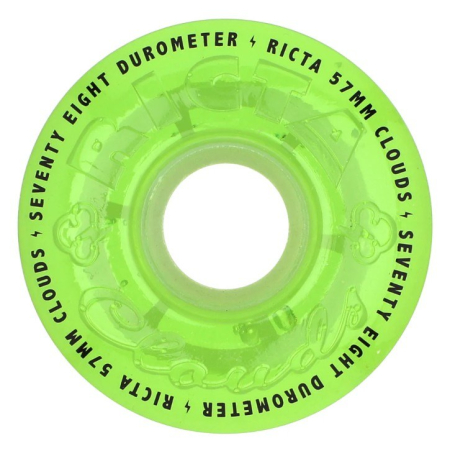 57mm Clouds Transparent Green GITD 78a Ricta Wheels