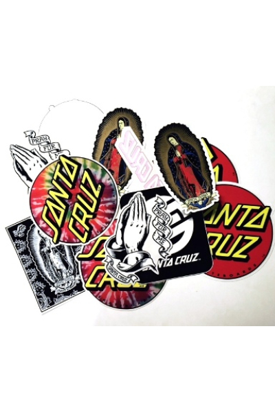 STICKERS SANTA ASSORTED (P/K OF 25)