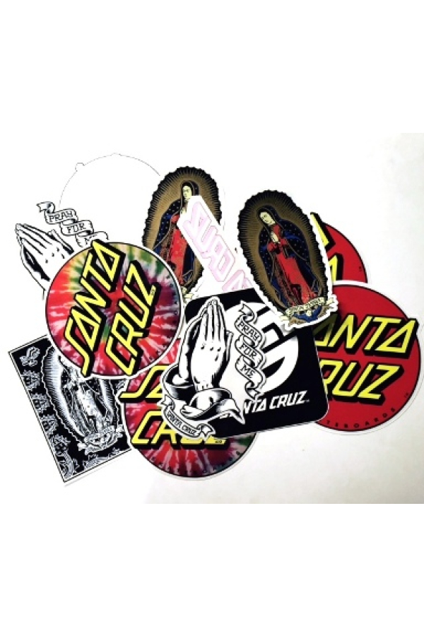 STICKERS SANTA ASSORTED (P/K OF 25)