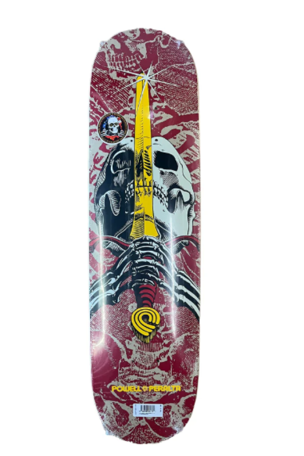 Skull & Sword Birch Khaki / Burgundy 7.5"