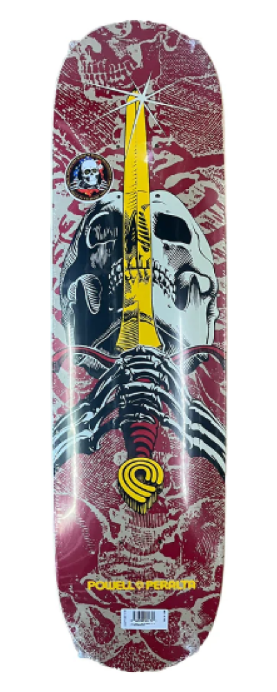 Skull & Sword Birch Khaki / Burgundy 7.5"