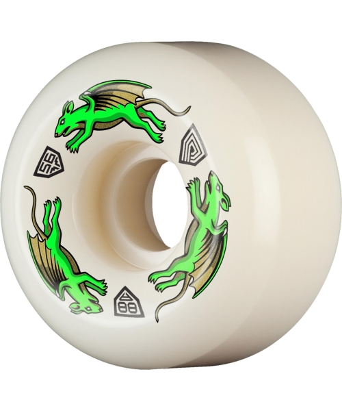 Powell-Peralta™ Dragon Formula Green Nano Rat 56mm x 36mm 88A AV6 Off White