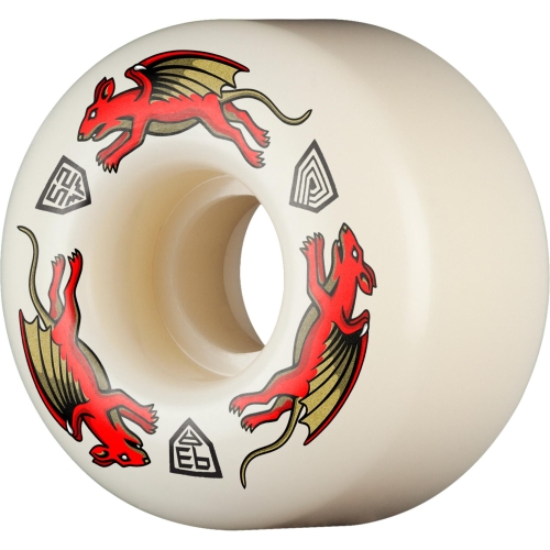 Powell-Peralta™ Dragon Formula Red Nano Rat 52mm x 34mm 93A AV4 Off White