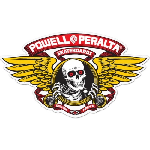 STICKER WINGED RIPPER 12" RED