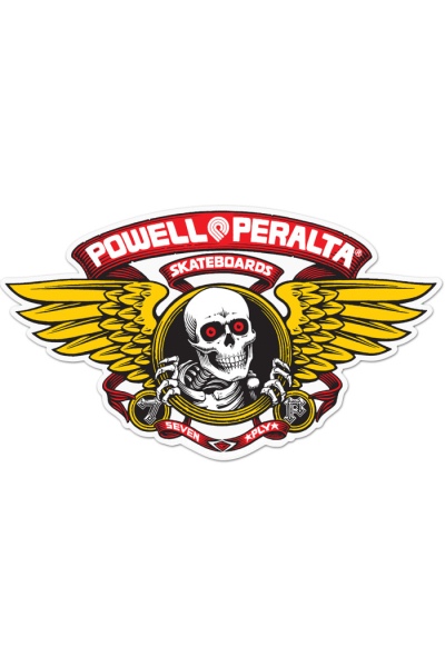 STICKER WINGED RIPPER 12" RED