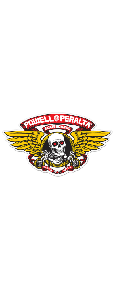 STICKER WINGED RIPPER 12" RED