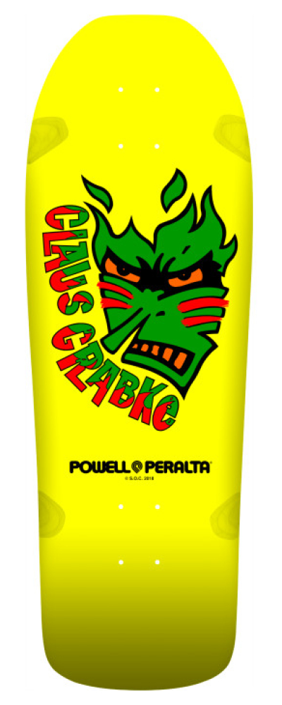 CLAUS GRABKE SKATEBOARD YELLOW - 10.25 X 30.5