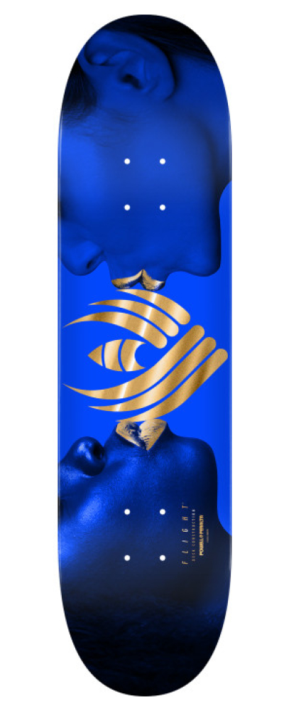 Flight Kiss 8.63" Blue/Gold Foil