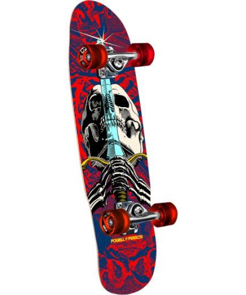 Skull & Sword 8.0" Navy / Red 59mm x 80a Mini Cruiser Wheels
