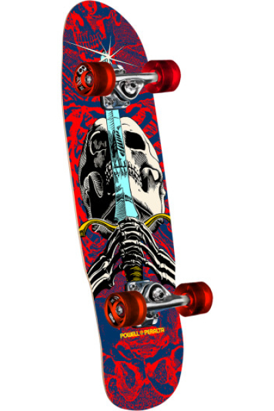 Skull & Sword 8.0" Navy / Red 59mm x 80a Mini Cruiser Wheels