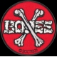 PATCH CROSS BONES 3.5" RED