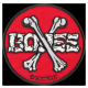 PATCH CROSS BONES 3.5" RED