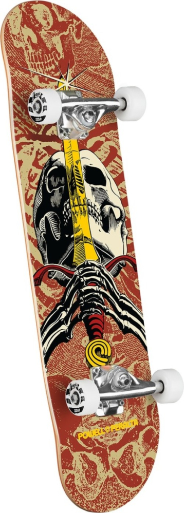 Skull & Sword Khaky/Burgundy 7.5 x 28.65