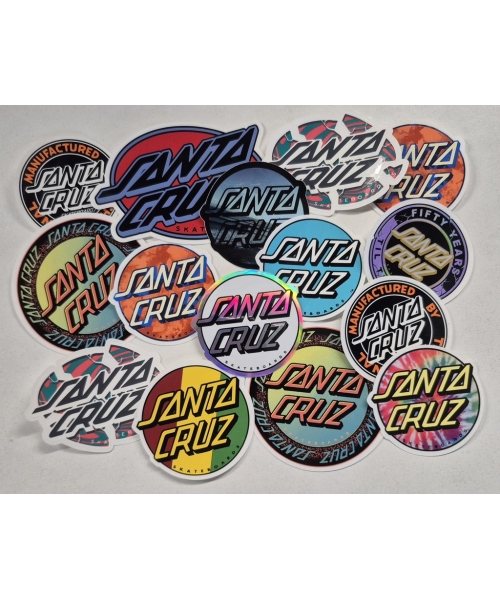 Stickers Santa Cruz Vinyl Logos Assorted (P/K OF 15)
