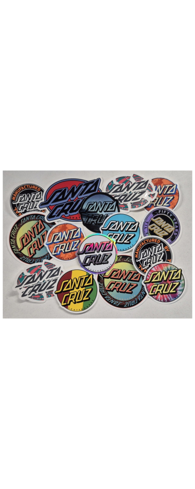 Stickers Santa Cruz Vinyl Logos Assorted (P/K OF 15)