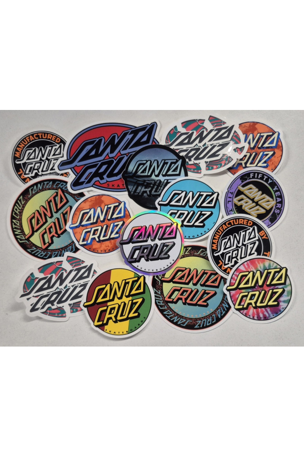 Stickers Santa Cruz Vinyl Logos Assorted (P/K OF 15)