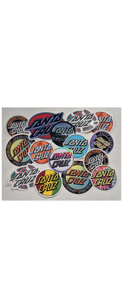 Stickers Santa Cruz Vinyl Logos Assorted (P/K OF 15)